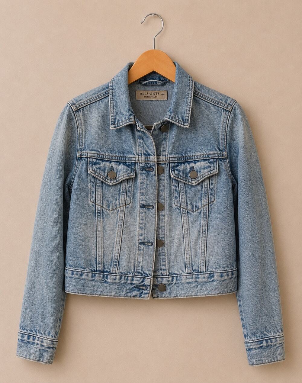 AllSaints Hay Denim Buckle Jacket
